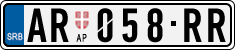License plate of Serbia, Cars