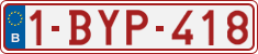 License plate of Belgium, Regular plates (2010)