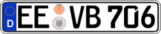 German license plate, Regular plates