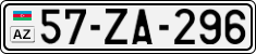 License plate of Azerbaijan, Cars