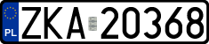 License plates of Poland, Regular car plates