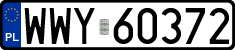 License plates of Poland, Regular car plates