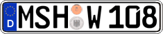 German license plate, Regular plates
