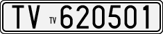 License plate of Italy, Cars (1927 year series)