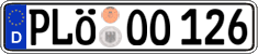 German license plate, Regular plates