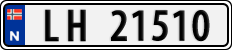 License plate of Norway, Cars