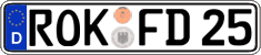 German license plate, Regular plates