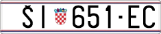 License plate of Croatia, Regular plates