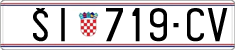 License plate of Croatia, Regular plates