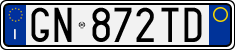 License plate of Italy, Cars (1994 year series)
