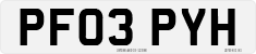 License plate of the United Kingdom, 2001 year system