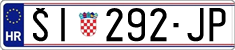 License plate of Croatia, Regular plates