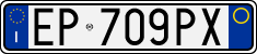 License plate of Italy, Cars (1994 year series)