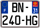 French license plate, SIV (ordinary)