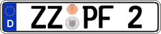 German license plate, Regular plates