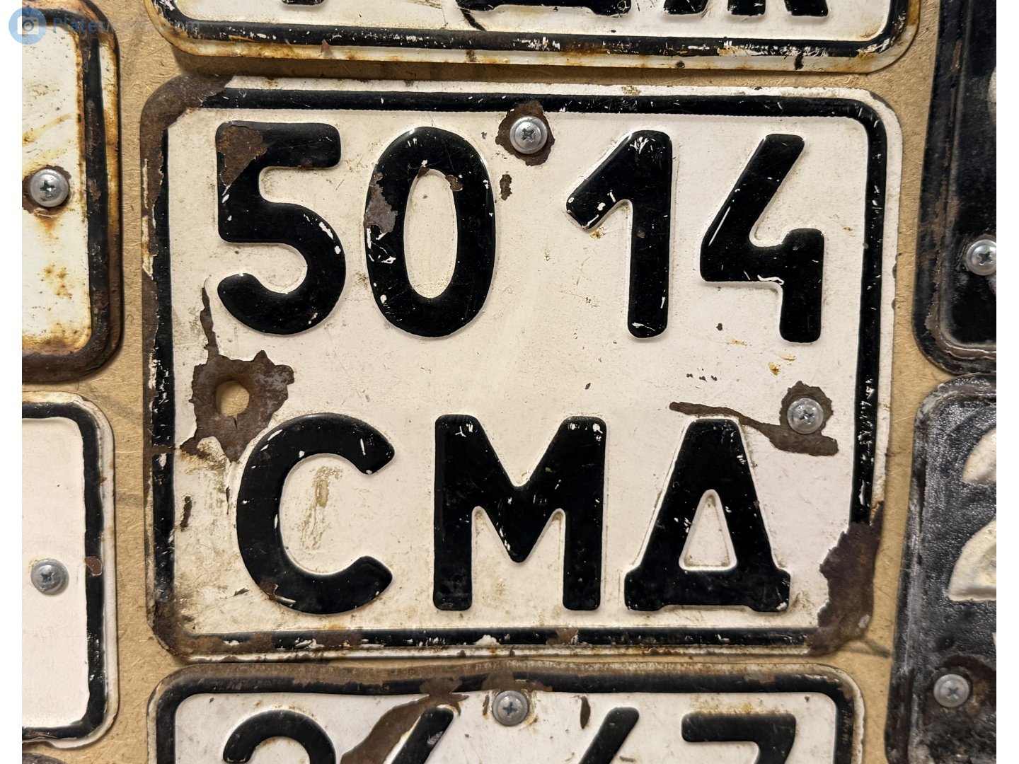 5014 СМД, License plate without vehicle 