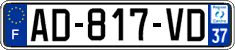 French license plate, SIV (ordinary)