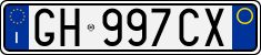 License plate of Italy, Cars (1994 year series)