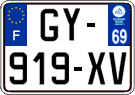 French license plate, SIV (ordinary)