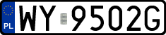 License plates of Poland, Regular car plates