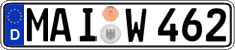 German license plate, Regular plates