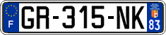 French license plate, SIV (ordinary)