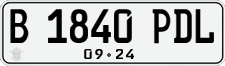 License plate of Indonesia, Regular plates