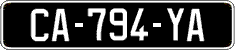 French license plate, SIV (oldtimers)