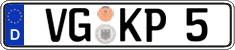 German license plate, Regular plates