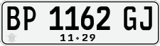 License plate of Indonesia, Regular plates