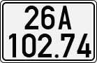 License plate of Vietnam, Cars