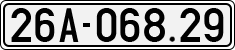 License plate of Vietnam, Cars