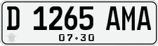 License plate of Indonesia, Regular plates