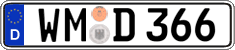 German license plate, Regular plates