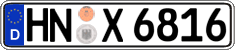 German license plate, Regular plates