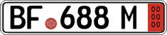German license plate, Export transit plates