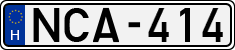 license plates of Hungary, Cars (1990)