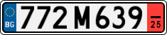 License plate of Bulgaria, Temporary