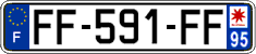 French license plate, SIV (ordinary)