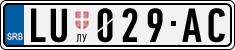 License plate of Serbia, Cars