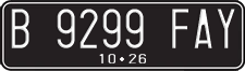 License plate of Indonesia, Regular plates