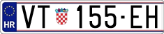 License plate of Croatia, Regular plates