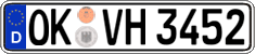 German license plate, Regular plates