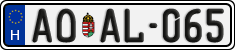 license plates of Hungary, Regular plates (2022)