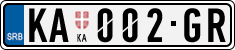 License plate of Serbia, Cars