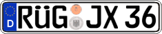 German license plate, Regular plates
