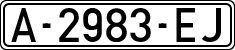License plates of Spain, 1971 year series