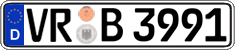 German license plate, Regular plates