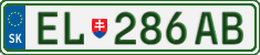 License plate of Slovakia, Electric vehicles