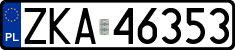 License plates of Poland, Regular car plates